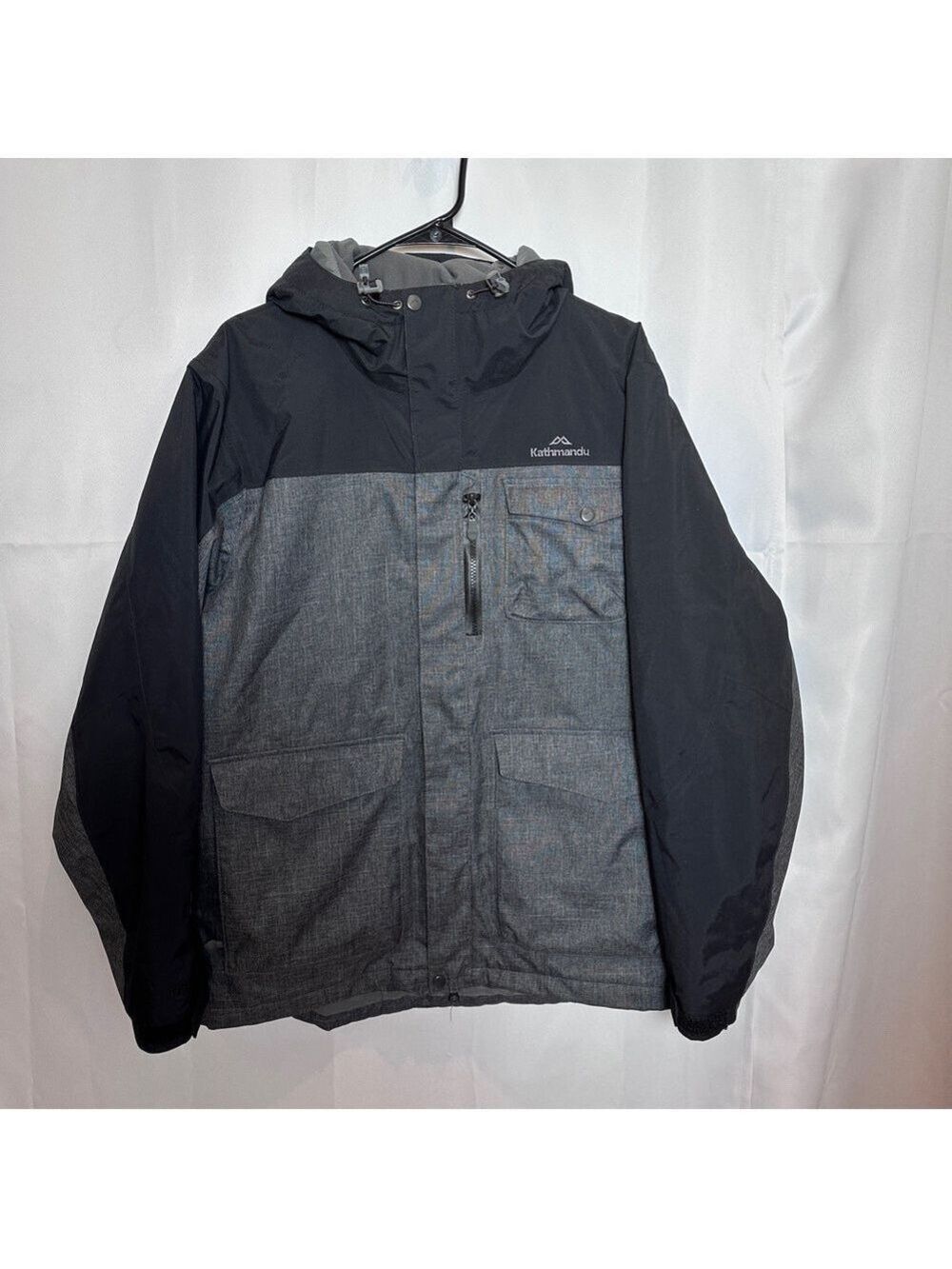 Kathmandu Men's Two-Tone Gray and Black ngx2 Coat - Size Large